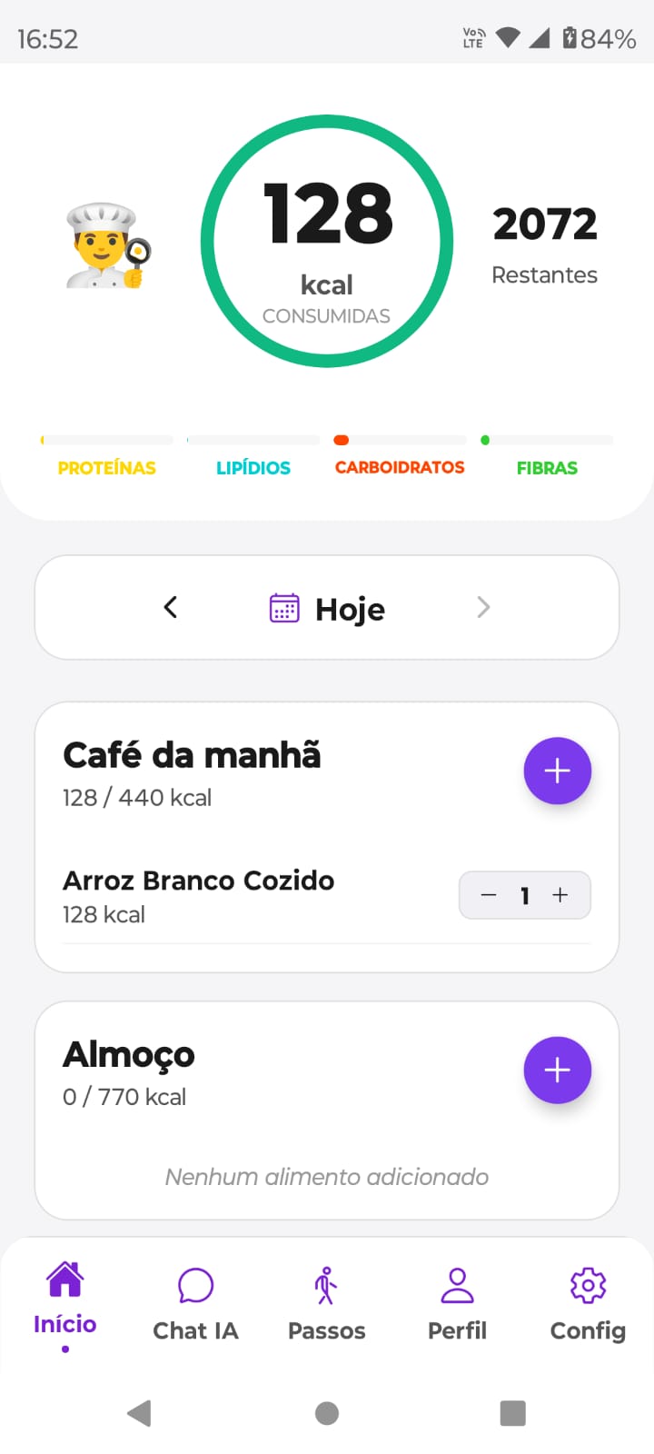 Monitoramento de Nutrição